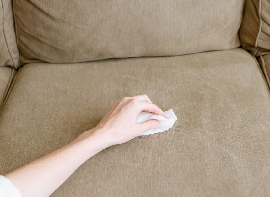 Stained Sofa Fabric: Lift Marks Without Spreading Damage